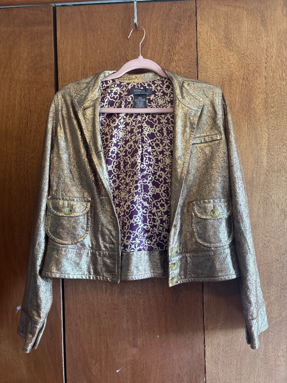 George by Mark Eisen gold metallic jacket